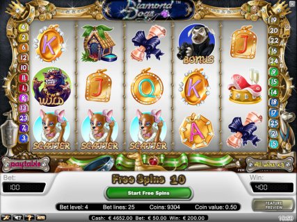 Diamond Dogs Free Spin Bonus