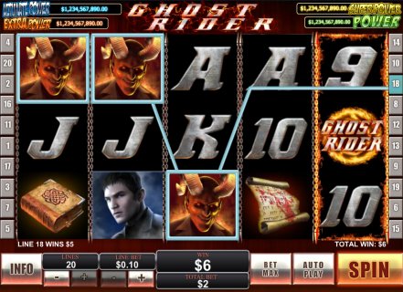 Playing ghost rider slots