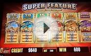 5 FROGS INCREDIBLE SUPER FEATURE BIG WIN SLOT MACHINE BONUS