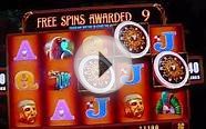 Montezuma MAX BET Bonus Round Free Games Spins Win w/ 3X