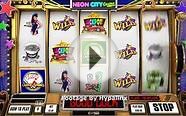 Neon City Casino Video Slot Free Spins Bonus