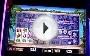 Revel Resort Casino slot machine bonus win on Tiki Sun in AC.
