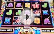 Rocky Fruit Machine - Free Spins Feature - £500 Jackpot